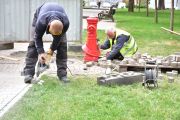 У Чернігові біля драмтеатру встановили перший наземний пожежний гідрант