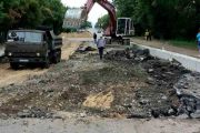 По проспекту Миру ведуться відновлювальні роботи