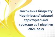 Доходи бюджету Чернігівської міської територіальної громади за І півріччя 2021 року - 1,6 млрд грн, видатки - 1,3 млрд грн