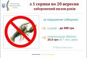 З 1 серпня на Чернігівщині заборонено ловити раків