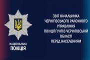 Звіт Чернігівського районного управління поліції ГУНП в Чернігівській області за 9 місяців 2021 року